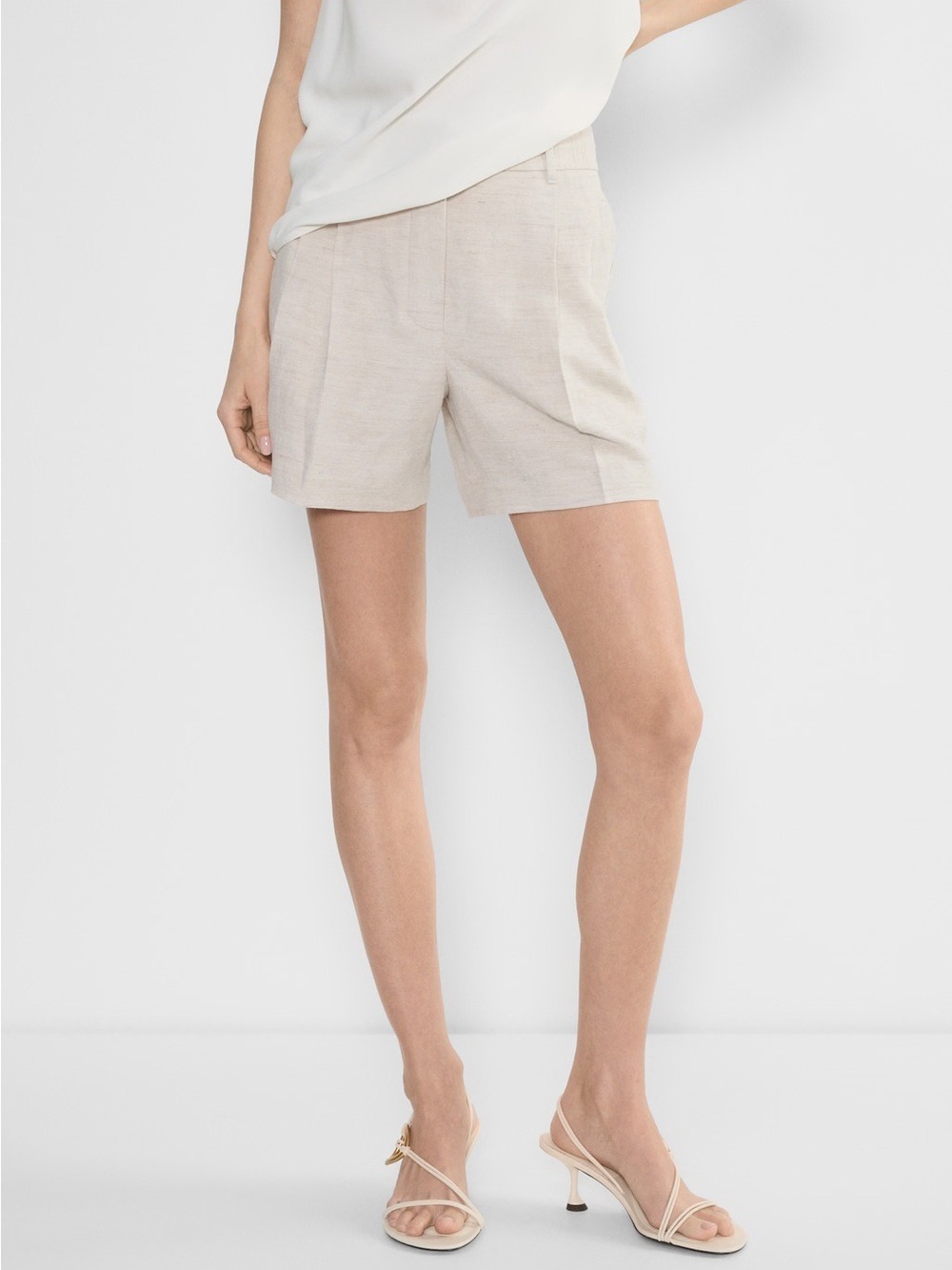 ARITZIA Wilfred The Effortless Short Mid-Thigh - CruiseLinen Natural Ecru